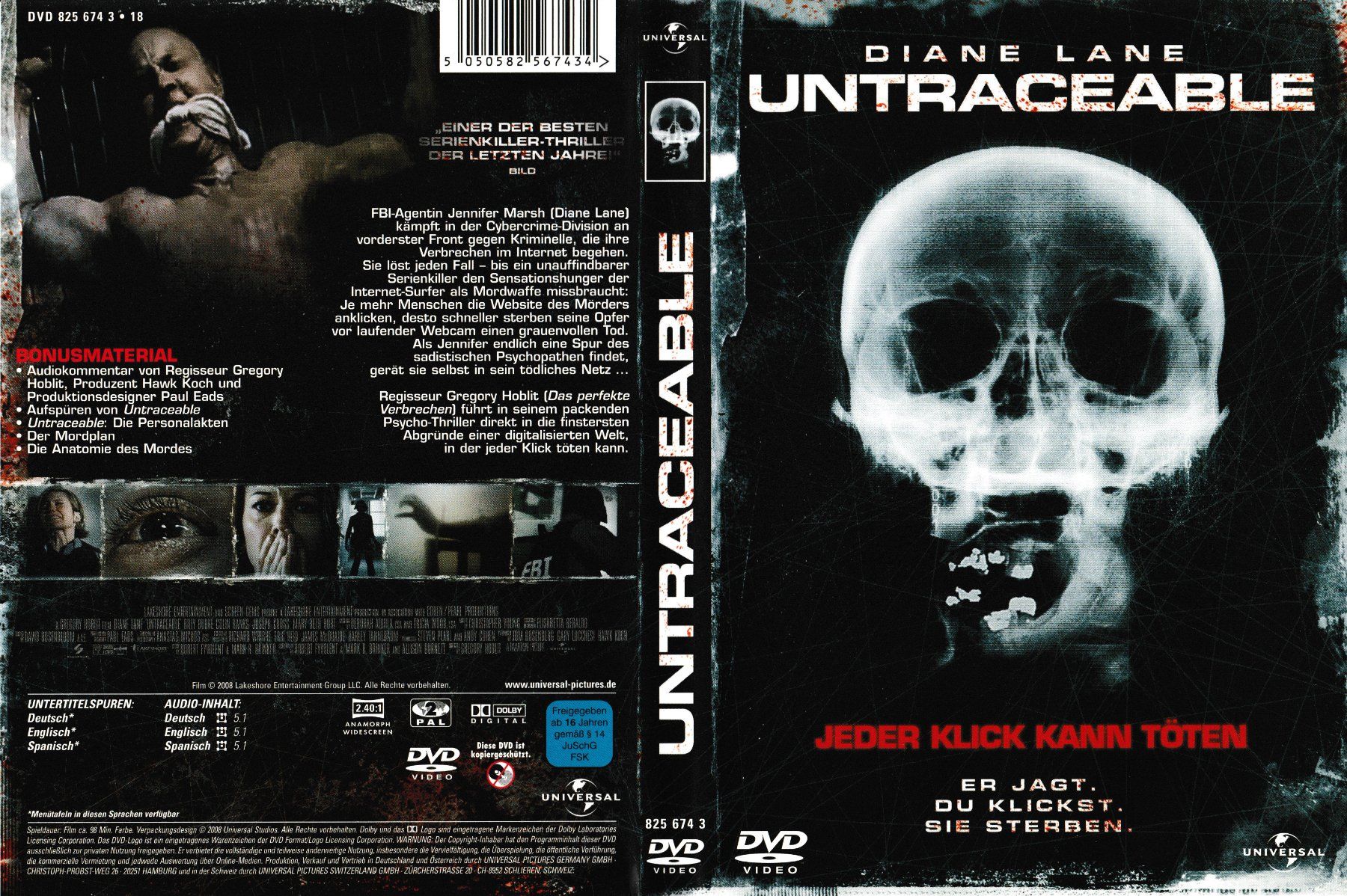 Tutti i DVDs: DVD - Untraceable – Usato da Langnau am Albis venduto da MediaRescuerKeLoX