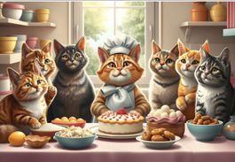 Süsses, lustiges Katzenpuzzle mit 1000 Teilen