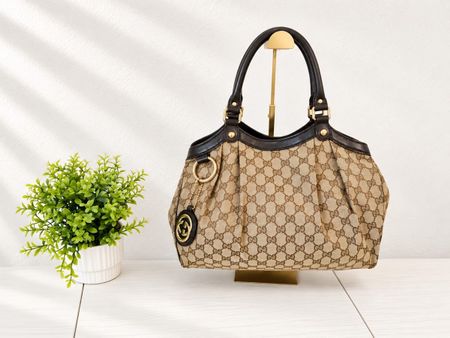 Original Gucci Sukey Handtasche GG braun guter Zustand