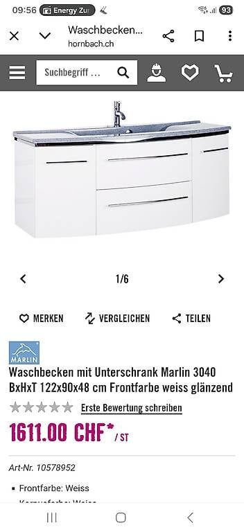 Mobili per bagno: Waschbecken ohne Unterschrank – Usato da Geroldswil venduto da Ilona1538