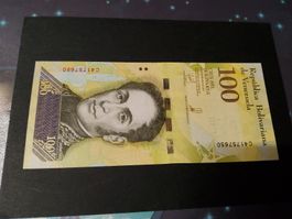 Venezuela 100 Bolivares Banknote 2017