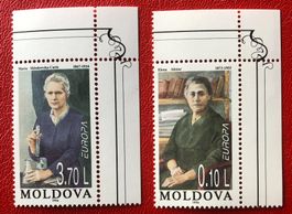 2X Moldova Briefmarken mit Ungestempel    