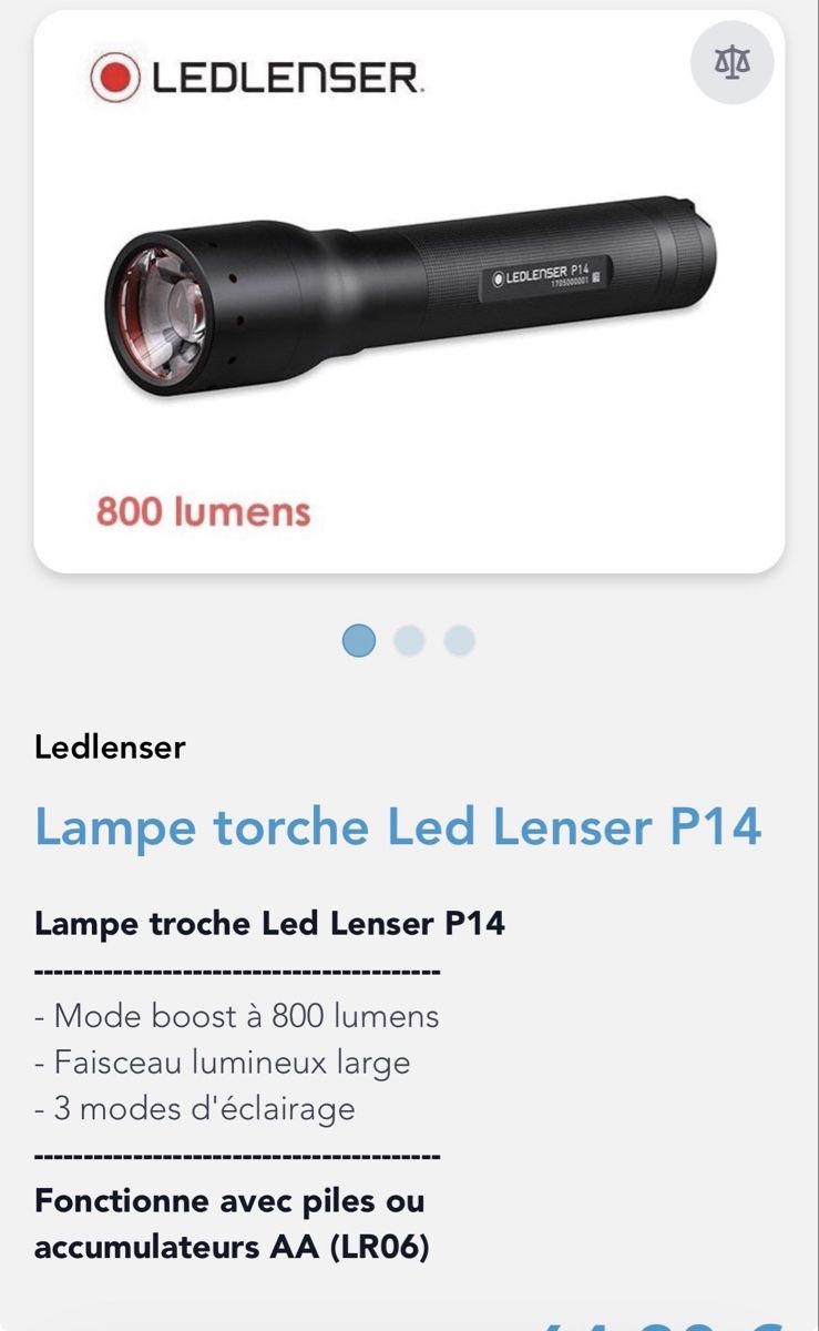 Ledlenser Lampade: Lampe de poche Led Lanser P14 – Usato da Yverdon-les-Bains venduto da Fdurussel 5