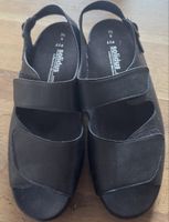 Solidus Women's Black Leather Sandals Size 7.5 Summer!