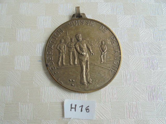 Médaille Plaque Pétanque Challenge Marseille 1974 - Argent Plaqué