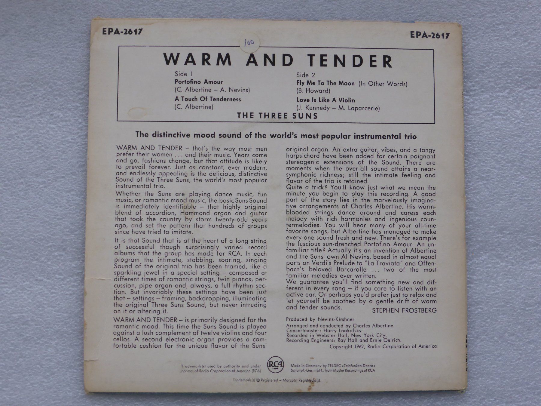 Dischi in vinile: Vinyl Single   EP  THE THREE SUNS – Usato da Küssnacht am Rigi venduto da Mondkinder 3