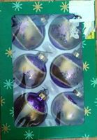 Christbaumschmuck, edle Weihnachtskugeln aus Glas - 6 Stück