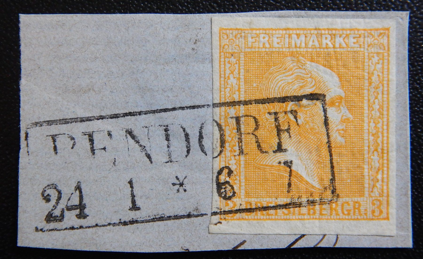 Tutti i francobolli: Preussen Kat. 8 gest. 1857 Kat. 50 Euro – Usato da Zürich venduto da Muehlekauf