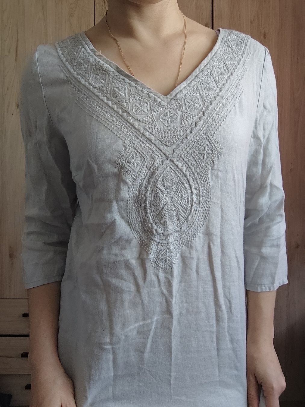 Top: Maddison Linen leinen Tunic Top 38 – Usato da Mägenwil venduto da VintageGirly 4