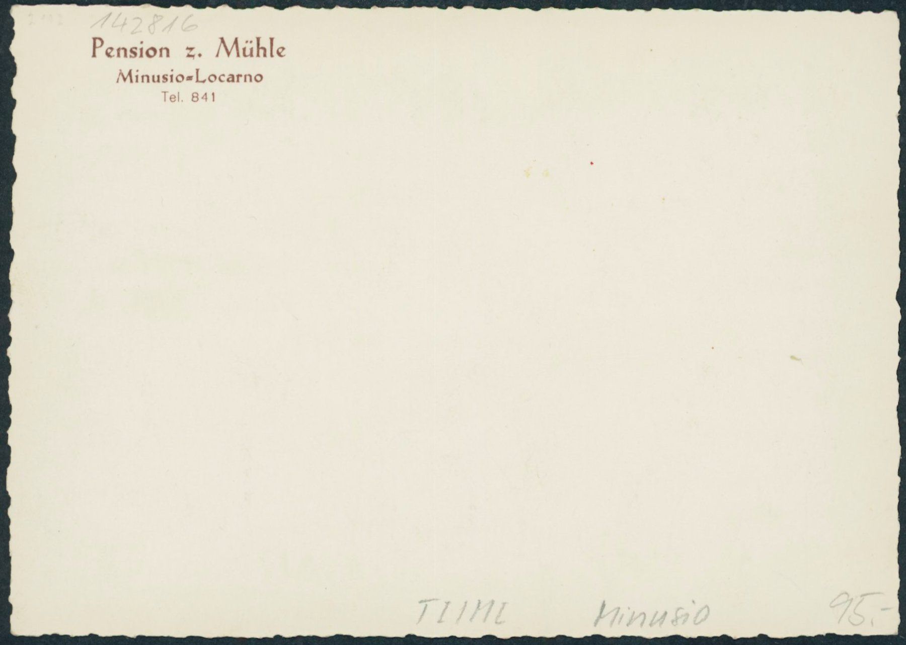 Cartoline postali: TI Minusio – Nuovo (secondo la descrizione) da Schindellegi venduto da masutka7 1