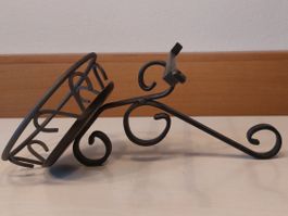 Wandhalter aus Schmiedeeisen für Pflanze oder Kerze