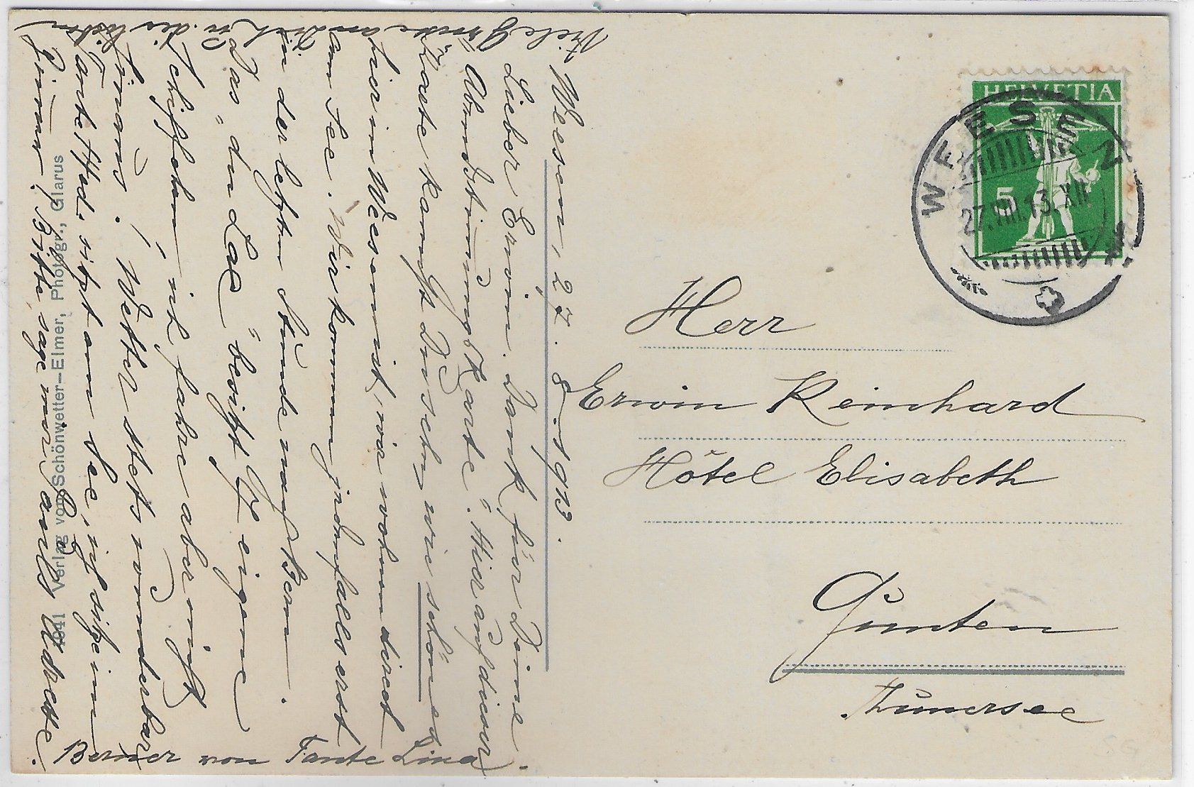 Cartes postales: Weesen - Generalansicht - Litho – D'occasion à Ettingen par Kartenplanet 1