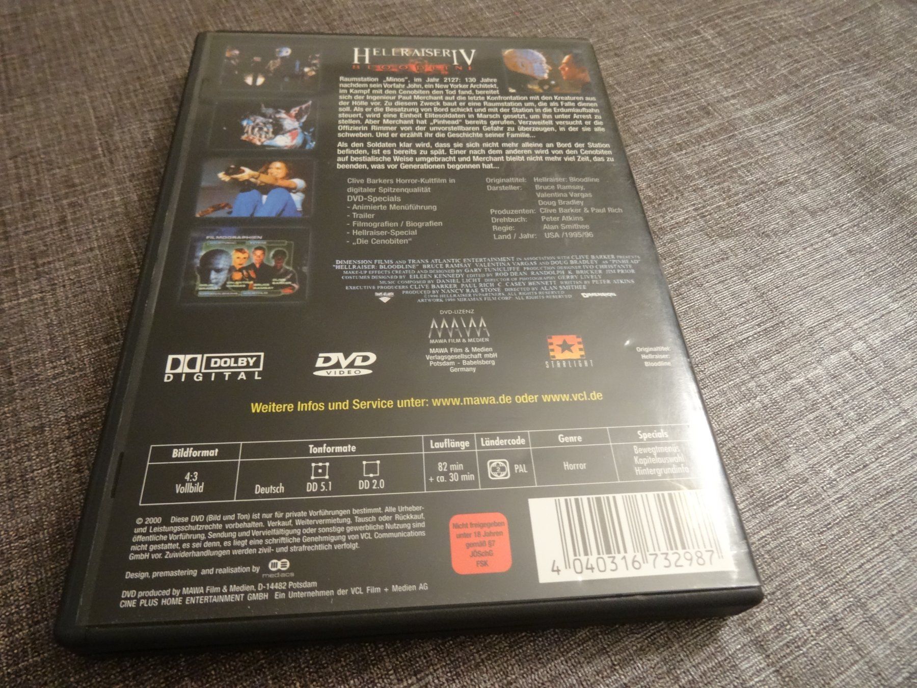 Tous les DVDs: DVD Hellraiser IV 4  Bloodline – D'occasion à Olten par Disc-Verkauf 2