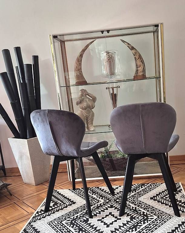 Stühle: Chaises Pamela - Duo - Velours Anthracite - Comme NEUVE – Gebraucht aus GLAND von BF.Kouros 2