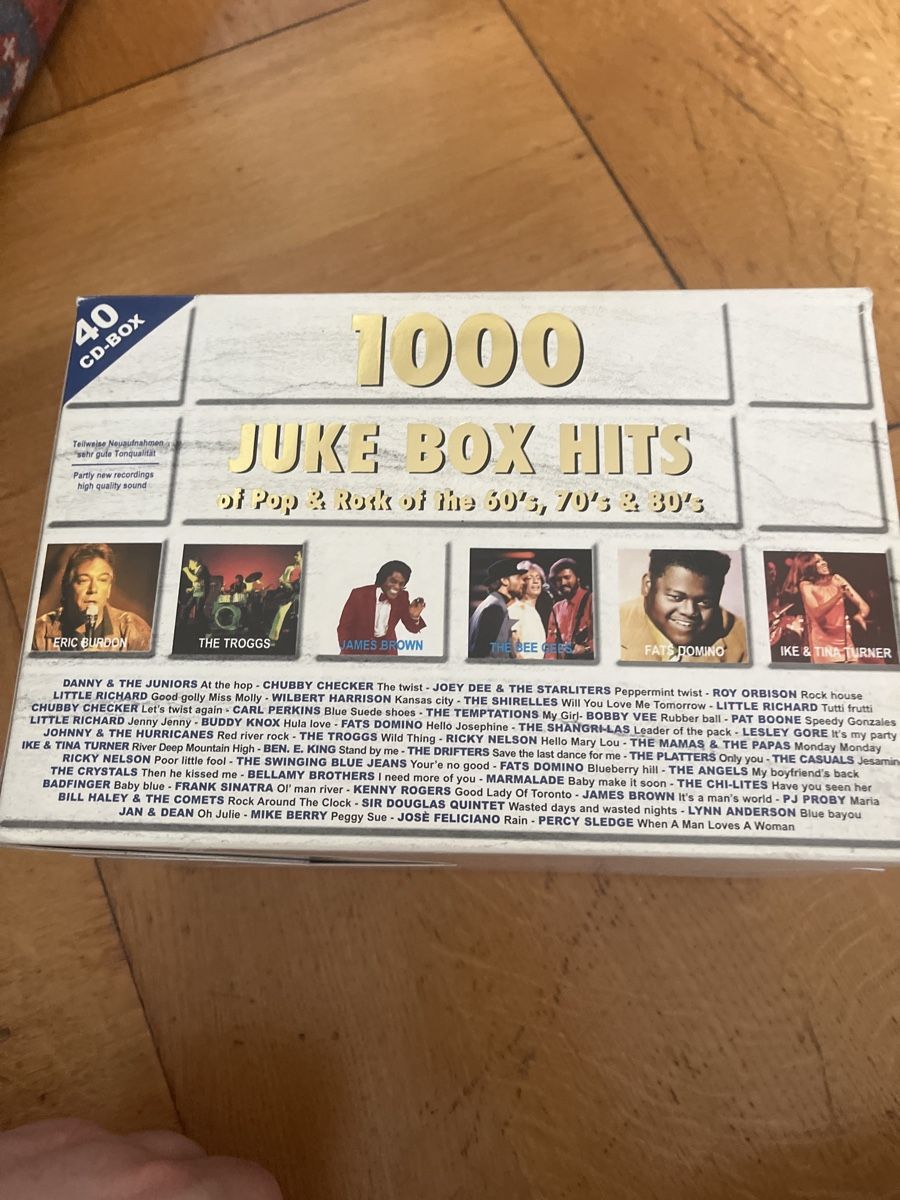 CD: Boîte 40 CD 1000 Juke Box Hits 60s 70s 80s – Usato da Neuchâtel venduto da billybroadway