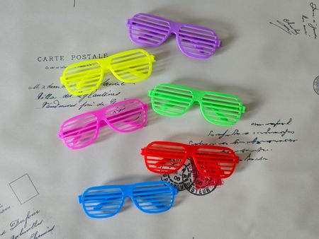 PaRtY bRiLLe im 6er-Set // Neon-Brille // Gitterbrille