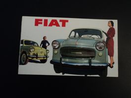 Prospekt Fiat Programm 1950er 500 600 1100 1200 roadster