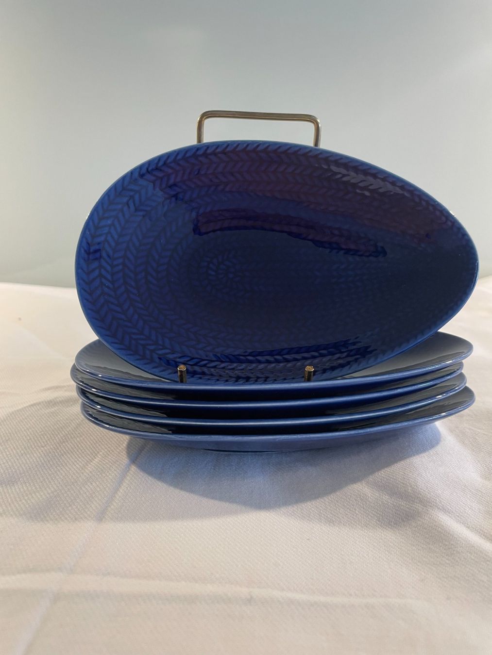 Rörstrand Ciotole: 5 Schälchen spitzoval Rörstrand "Blue Fire/Bla Eld" Bengtson – Usato da Zürich venduto da sru_6zc8 1