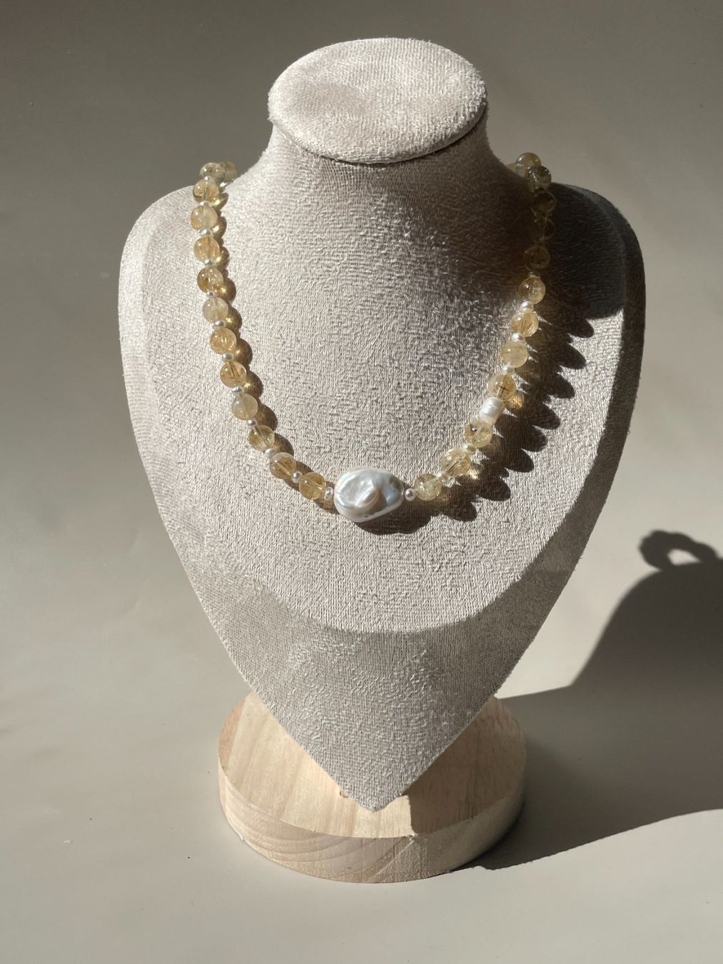 Catenine: Echte Citrin Barockperle Kette Handarbeit&Geschenkidee – Nuovo e nell'imballaggio originale da Schiers venduto da sisikristall 1