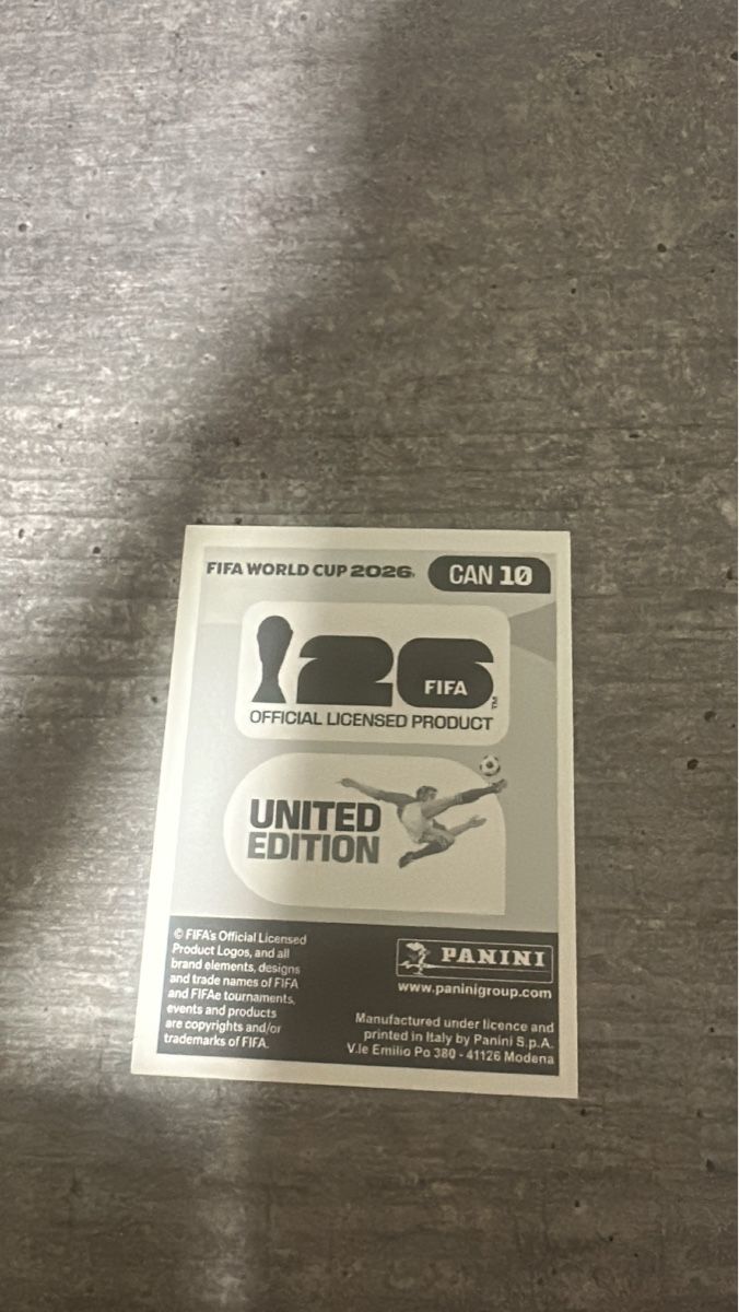 Panini Sammelbilder & Trading cards: CAN 10 , FIFA WORLD CUP 2026 PANINI  – Neu (gemäss Beschreibung) aus Frauenfeld von 1PegPeg1 1