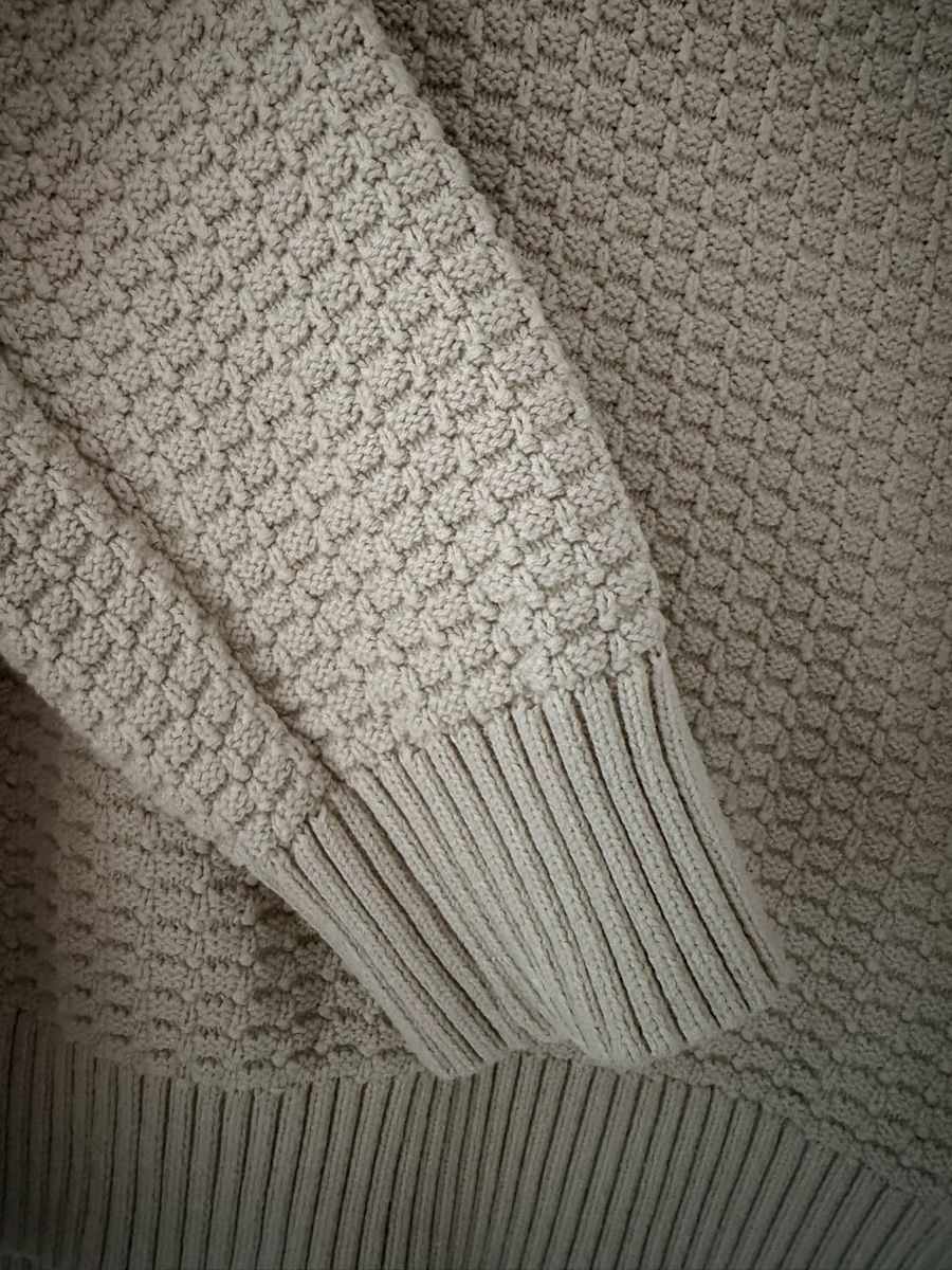 Pullover & Sweatshirts: Half Zip Strick Pullover beige Gr. M Baumwolle – Neu (gemäss Beschreibung) aus Zumikon von DesignDeluxe 5