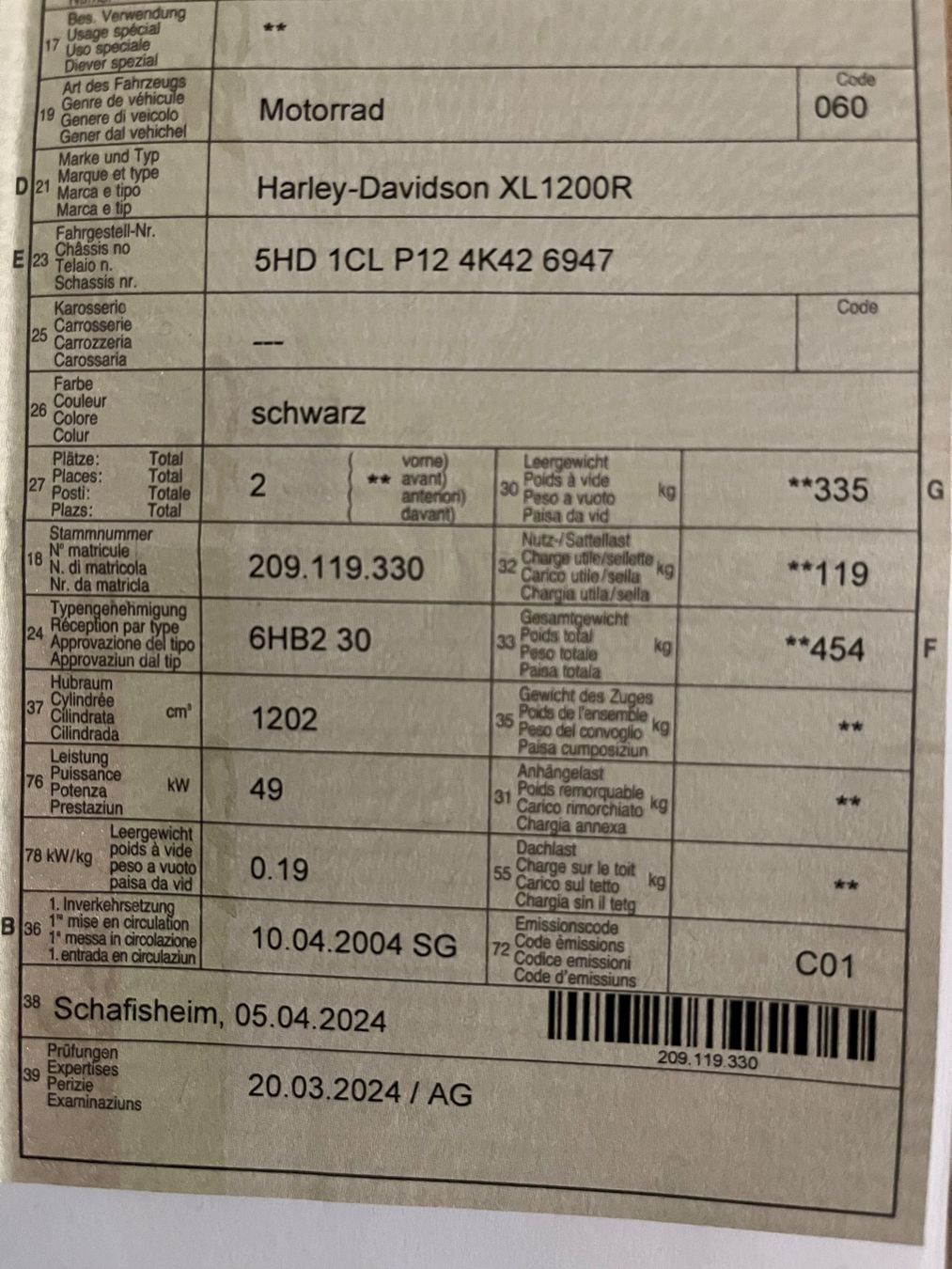 Harley-Davidson Chopper: Sportster zum Schäppchenpreis – Usato da Klingnau venduto da Thbe 6