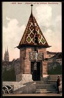 AK Basel, Käppeli auf der mittleren Rheinbrücke