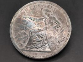 1874 - 5 Franken - B. - Silber - Mit Patina