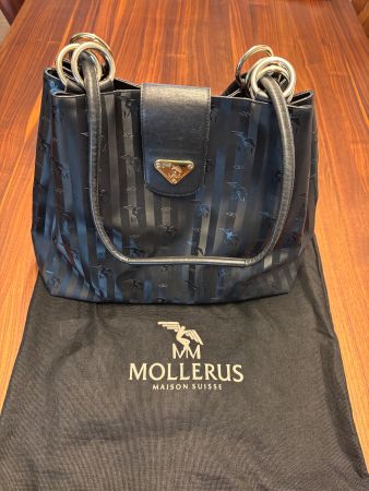 Maison Mollerus Beuteltasche aus Vinerus schwarz zum verk.