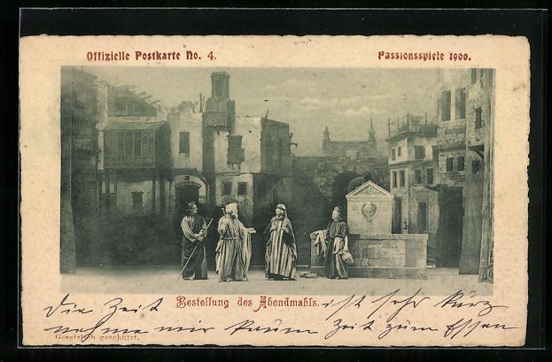 Cancelleria postale: Oberammergau, Passionsspiele 1900, Offiz – Usato da Berlin venduto da bartko-reher