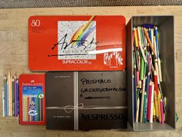 Farbstifte div. und Faber-Castell u Caran d'Ache 
