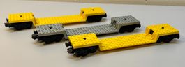 Lego 9V Eisenbahn Anhänger-Unterbau roh 3stk.