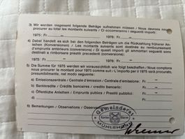 Gemeinde Mühlehorn Dokument 1975 Rarität