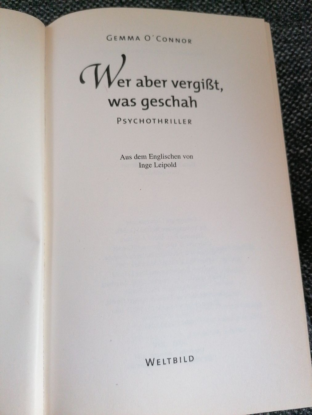 Bücher: Buch Wer aber vergisst, was geschah – Gebraucht aus Büttikon AG von Amineah 1