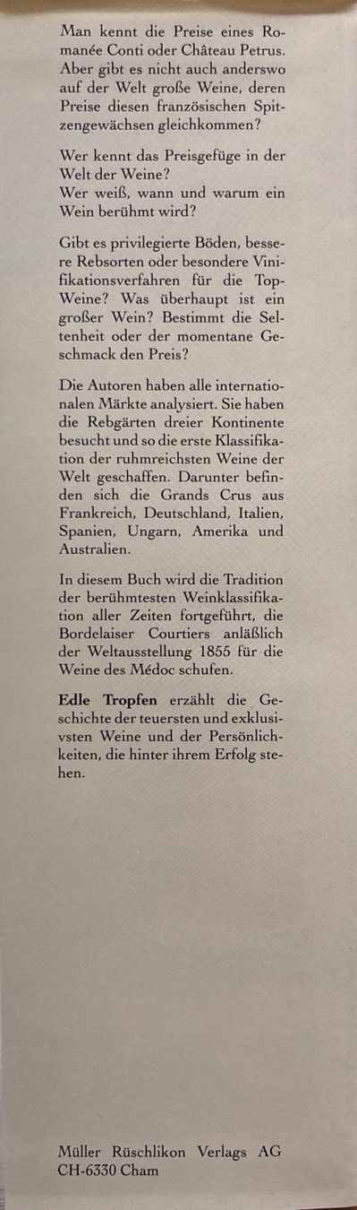 Libri: Edle Tropfen – Nuovo (secondo la descrizione) da Sarnen venduto da Livres 3