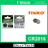 Tinko CR2016 Knopfzellenbatterie - 1 Stk.