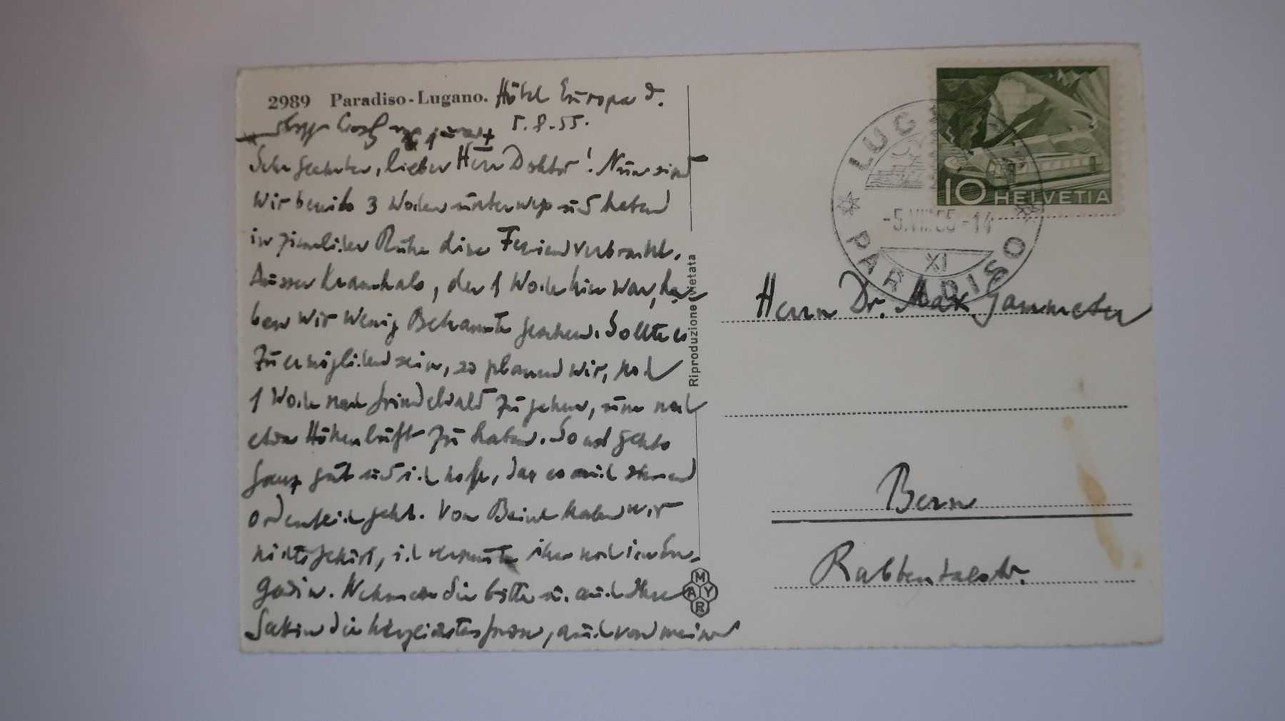 Cartes postales: Paradiso Lugano 1955 – D'occasion à Cormoret par Pascalll2001 2
