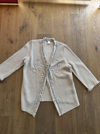 Ashley Brooke Strickjacke, Beige, Gr. 44, Top Zustand!