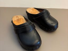Vintage Kinder Schuhe 22 Clogs Leder