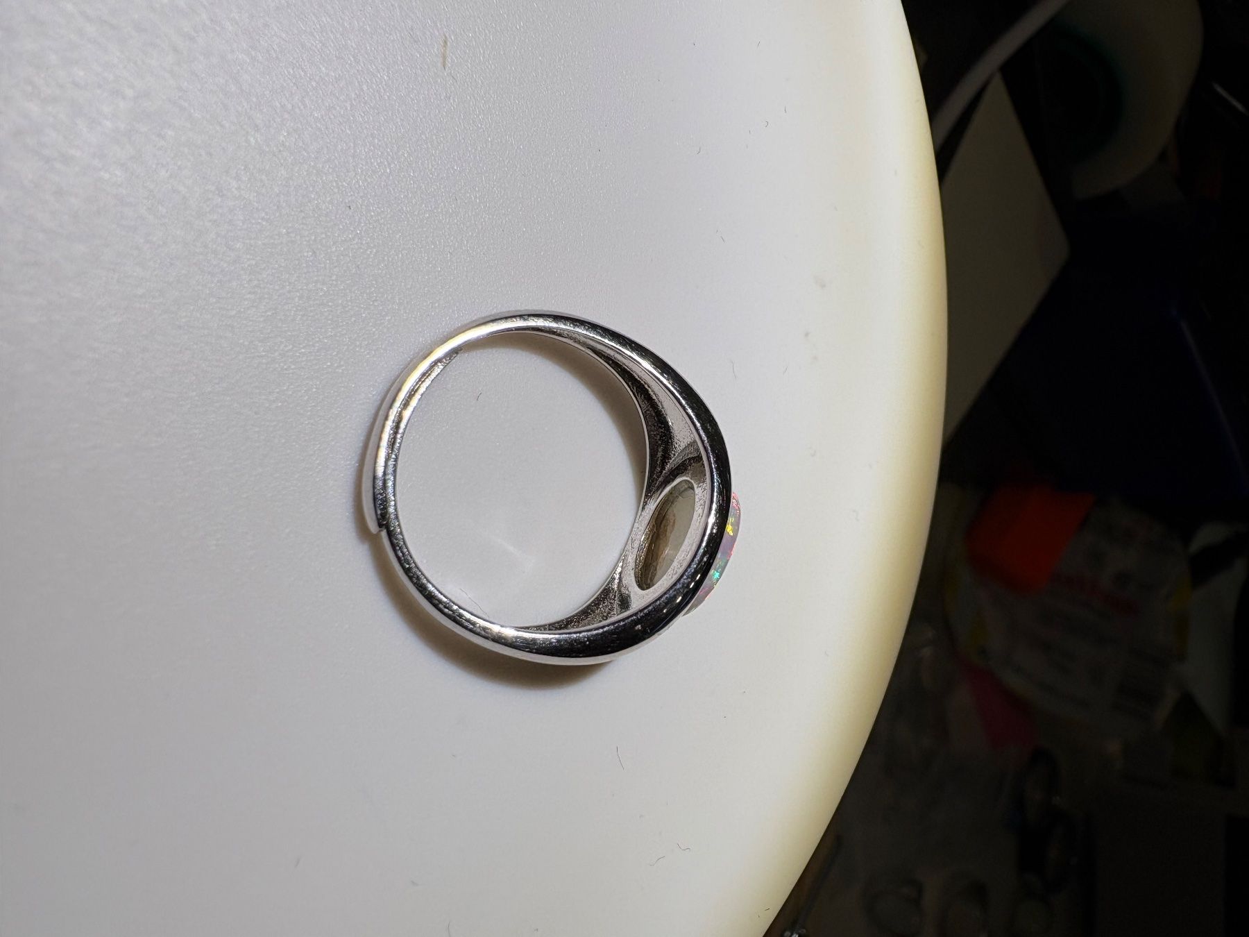 Anelli: Ring Australischer Crystal-Opal+Silber, variable Grösse – Nuovo (secondo la descrizione) da Wilen b. Wil venduto da Tschirio 5