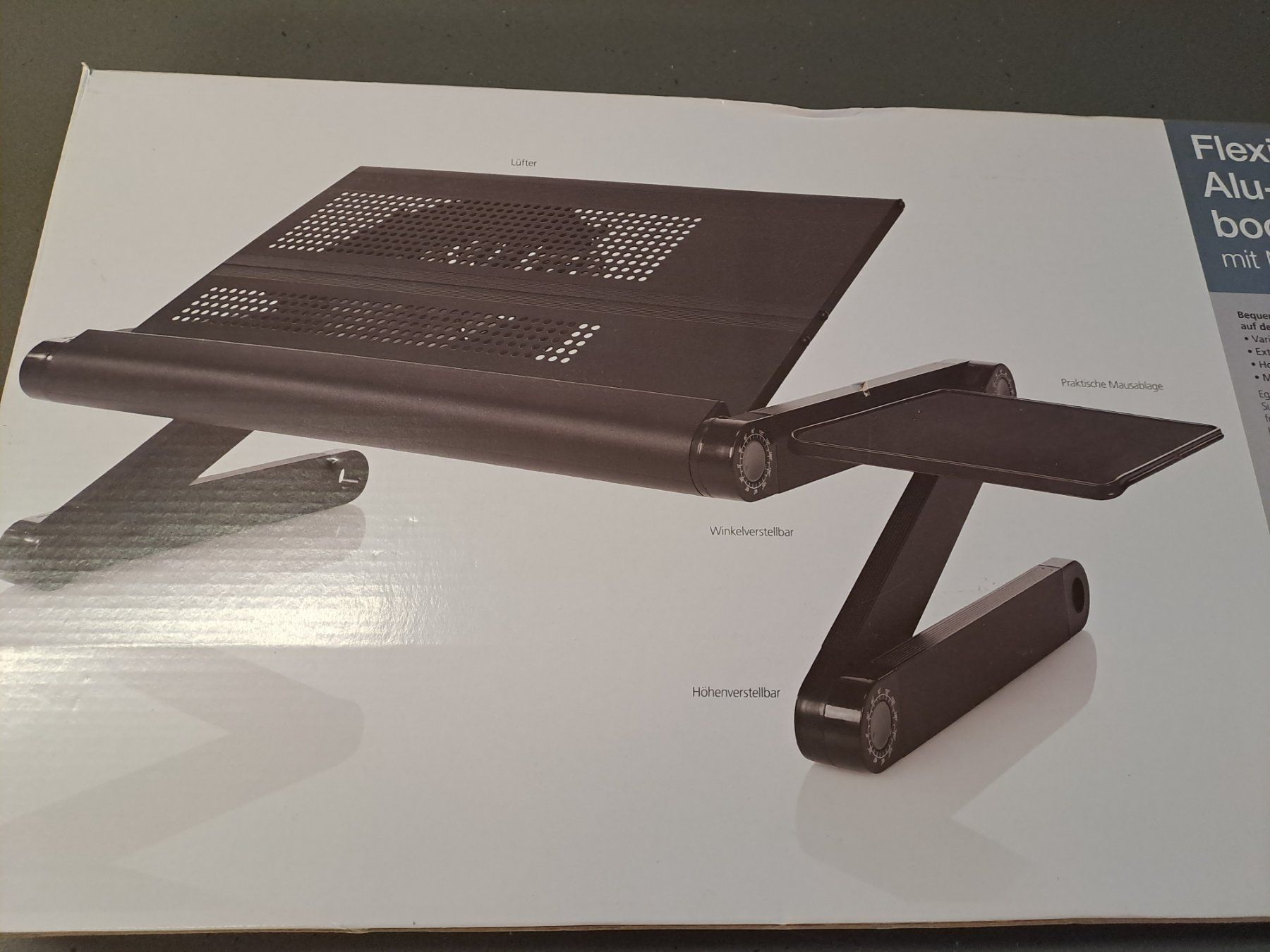 Racks & Cavalletti: Notebook-Tisch aus Alu – Nuovo e nell'imballaggio originale da Werthenstein venduto da Sublix 1