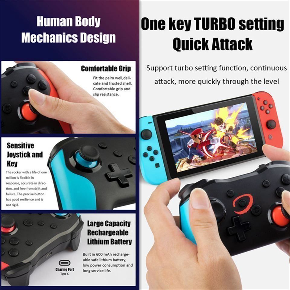 Controller: WIRELESS CONTROLLER FÜR NINTENDO SWITCH - GAMEPAD FÜR SWITCH – Nuovo e nell'imballaggio originale da Kriens venduto da swissgadget 1