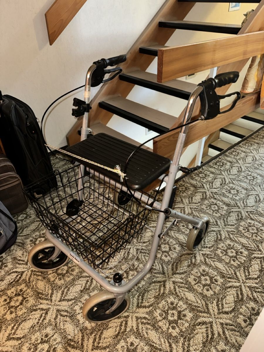 Aides à la marche: Gehhilfe Rollator mit Korb und Sitz klappbar – D'occasion à Grüningen par DomegaStore 2