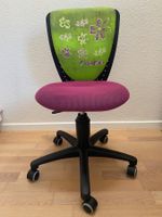 Kinder-Bürostuhl drehbar mit Blumenmuster