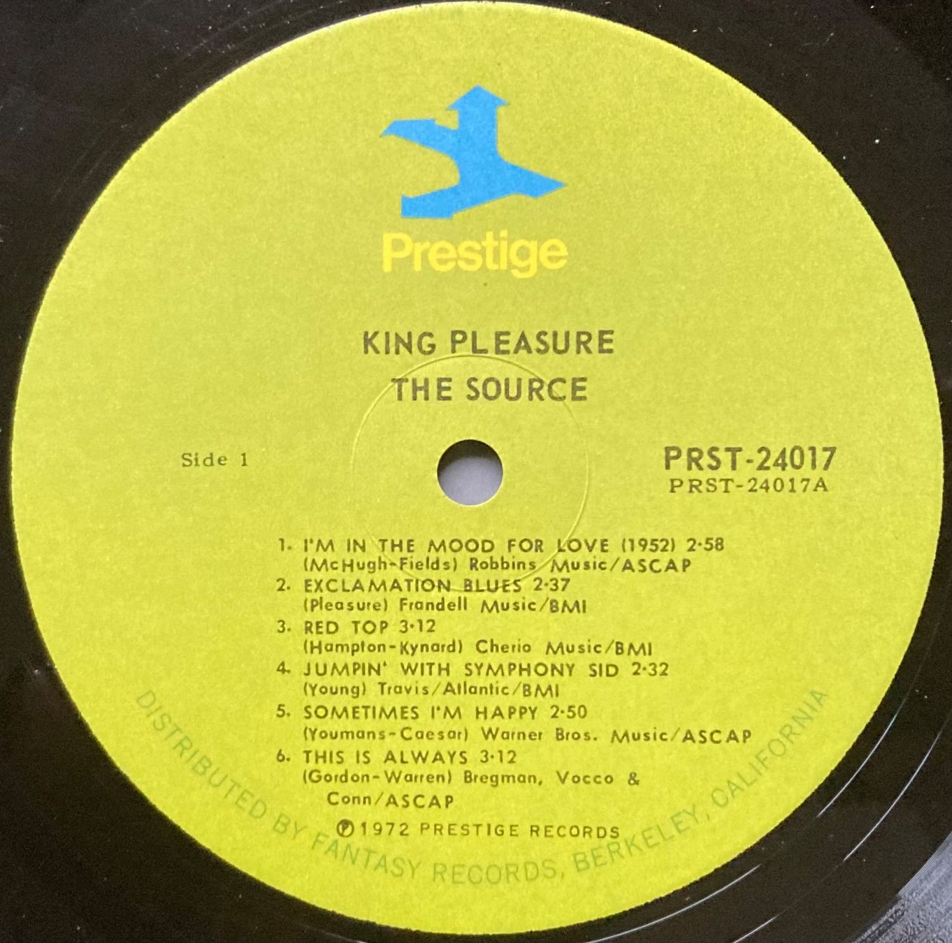 Schallplatten: KING PLEASURE - THE SOURCE – Gebraucht aus Poliez-Pittet von Newtown-Records 2