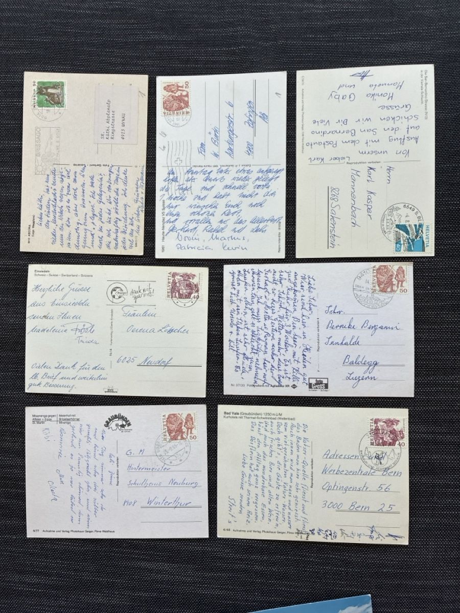 Cartoline postali: 15 Ansichtskarten Schweiz Überraschungs Paket D  Grossformat – Usato da Oftringen venduto da Cla.vD.74 1