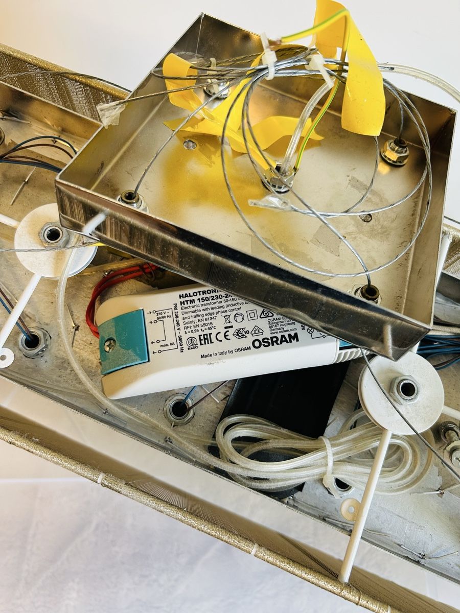 Lampadari & plafoniere: Edle Deckenleuchte Gold mit Kristallbehang, halogen – Nuovo (secondo la descrizione) da Jona venduto da Yregg 5