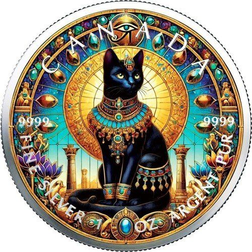 Alle Münzen: Maple Leaf 2025  Farbiger Round Egypt Cat 1 Unze SILBER – Neu (gemäss Beschreibung) aus Wetzikon ZH von Nicki6