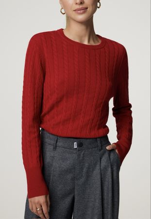 PAULINE Zopfpullover aus Wolle G.34 (XS)