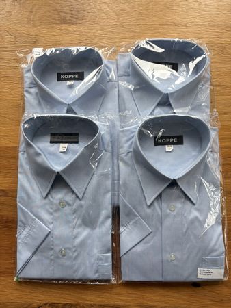 4 SBB-Uniform Hemden Kurzarm Hellblau Gr. 39/40 - NEU, OVP!